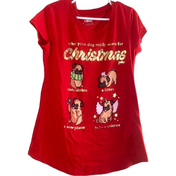 Girls Sz 8 Red Justice What your dog really wants - Picture 2 of 5